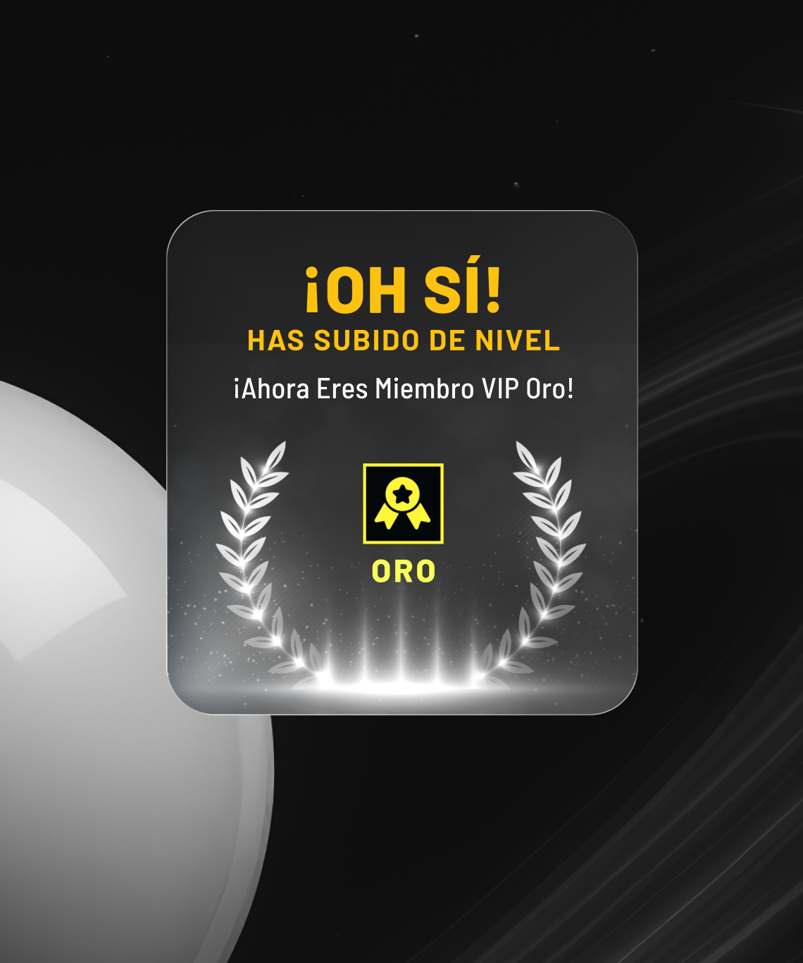 Recompensa de subida de nivel del jugador con estado VIP oro