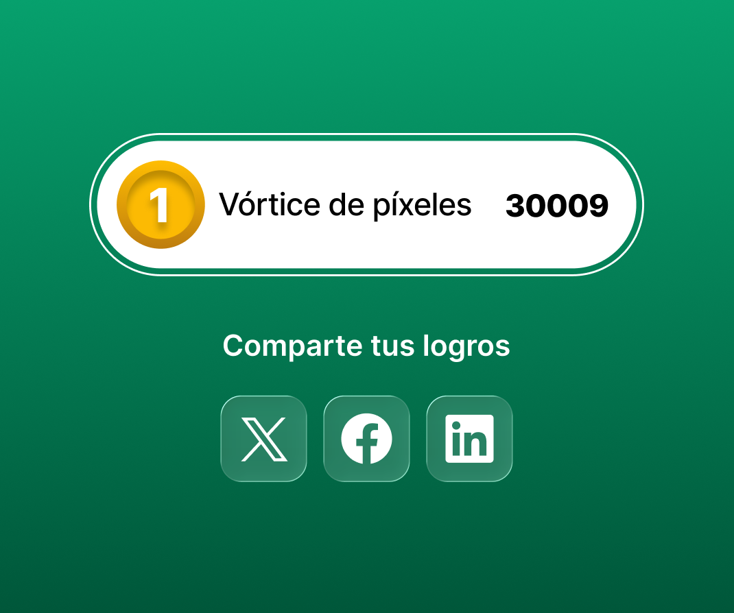 Insignia de logro de clasificación con opciones de compartir en redes sociales