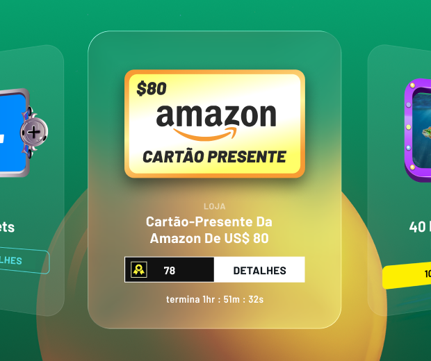 Loja de recompensas com marca com cartões-presente e prêmios de gaming