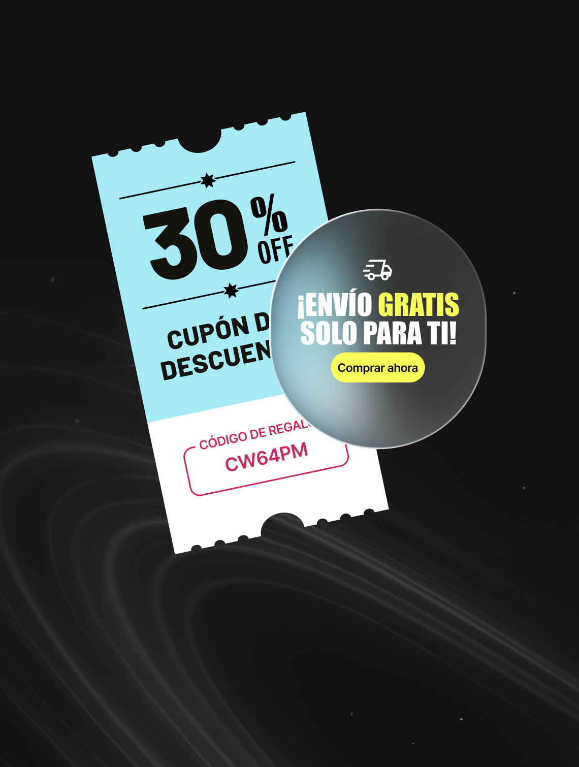 Cupones de descuento personalizados y ofertas de envío gratis