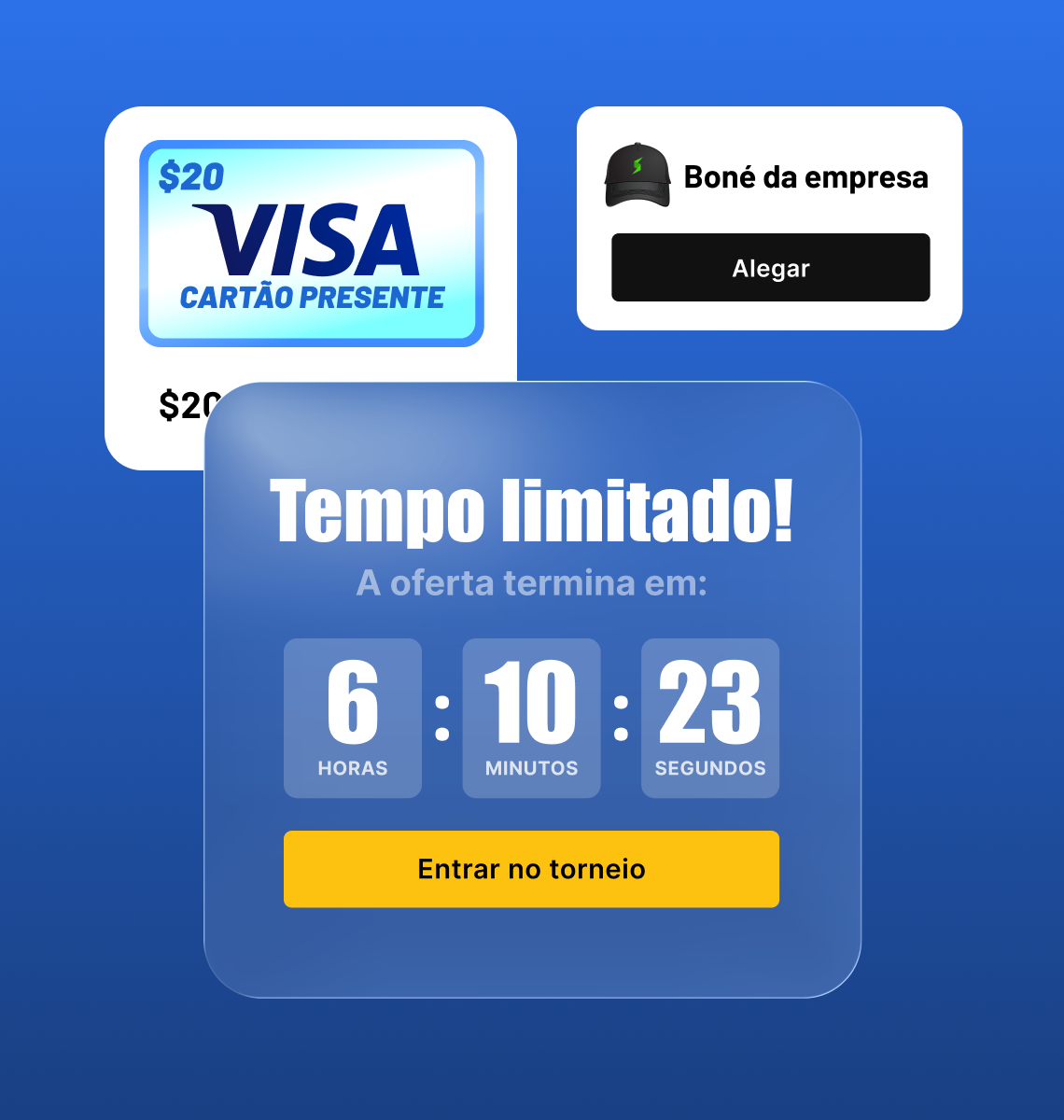 Centro de recompensas de fidelidade com cartões-presente e mercadorias