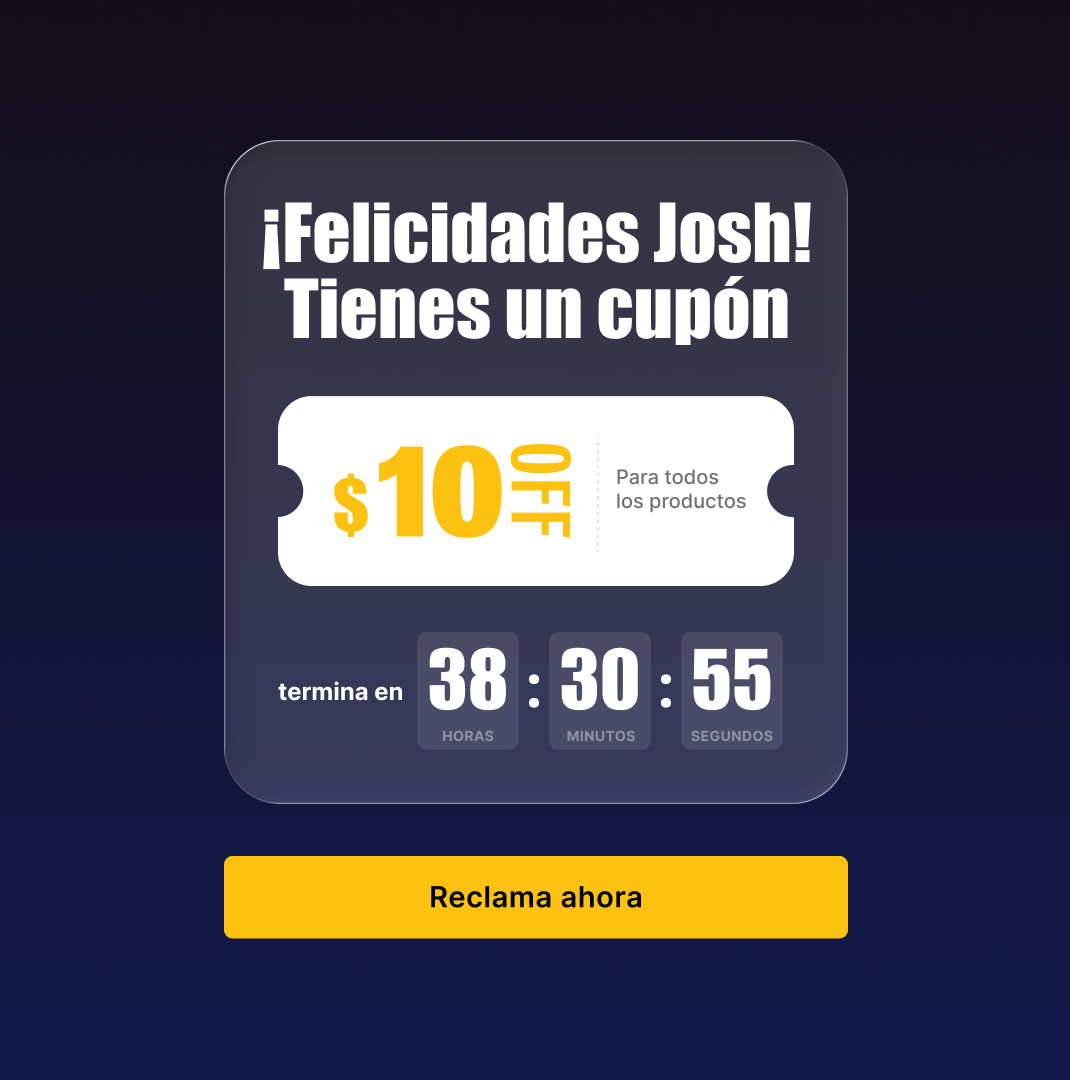 Recompensa de cupón de descuento personalizado con temporizador de cuenta regresiva