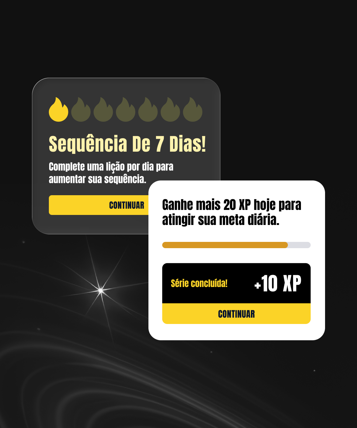 Sistema personalizável de recompensas por sequência e progresso XP de streaming